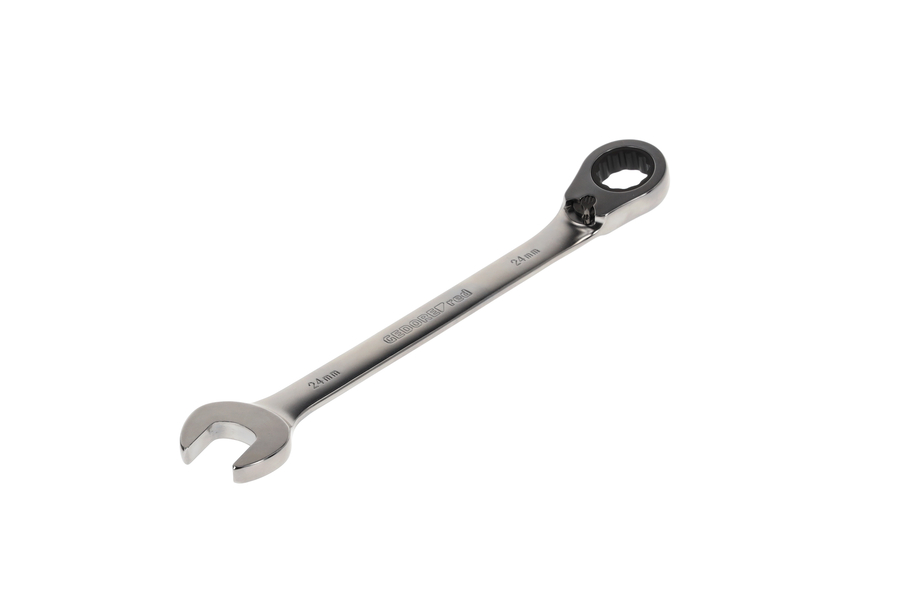 Ráčnový klíč R0720, oboustranný,  R07200240 Očkový ráčnový otevřený klíč R/L. SW24mm 325mm