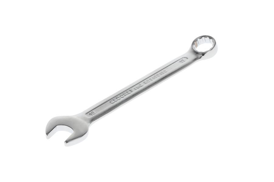 Kombinované klíče R0910 (MM) se stejnou šířkou naplocho,  R09100190 kombinovaný klíč SW19mm L.230mm