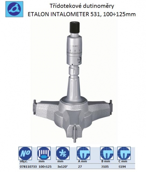 ETALON INTALOMETER 531, rozsah 100÷125mm