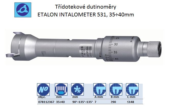 ETALON INTALOMETER 531, rozsah 35÷40mm