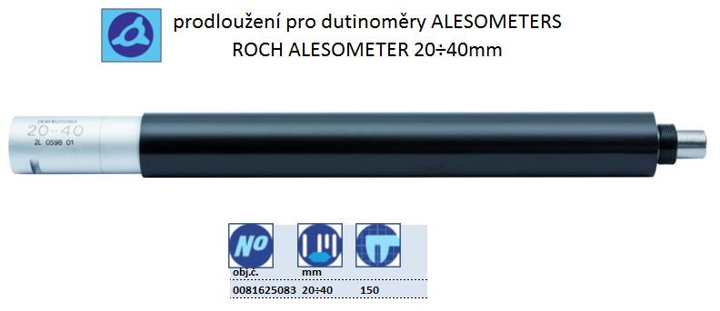 prodloužení pro dutinoměry ALESOMETERS, Rozsah 20÷40mm