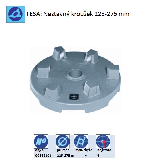 TESA: Nástavné kroužeky, průměr 225-275mm