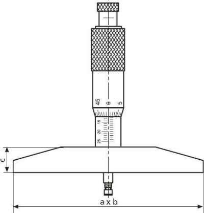 Rozměry Mikrometr pro měření hloubek Micromar 45 T