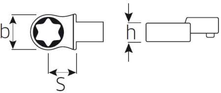 Rozměry Nástrčný klíč Torx Stahlwille 732TX/40