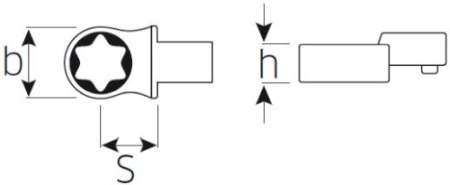 Rozměry Nástrčný klíč Torx Stahlwille 732TX10