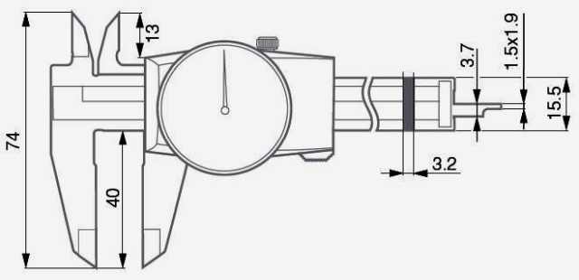 Rozměry-Model TESA CCMA-M, 0,01 mm